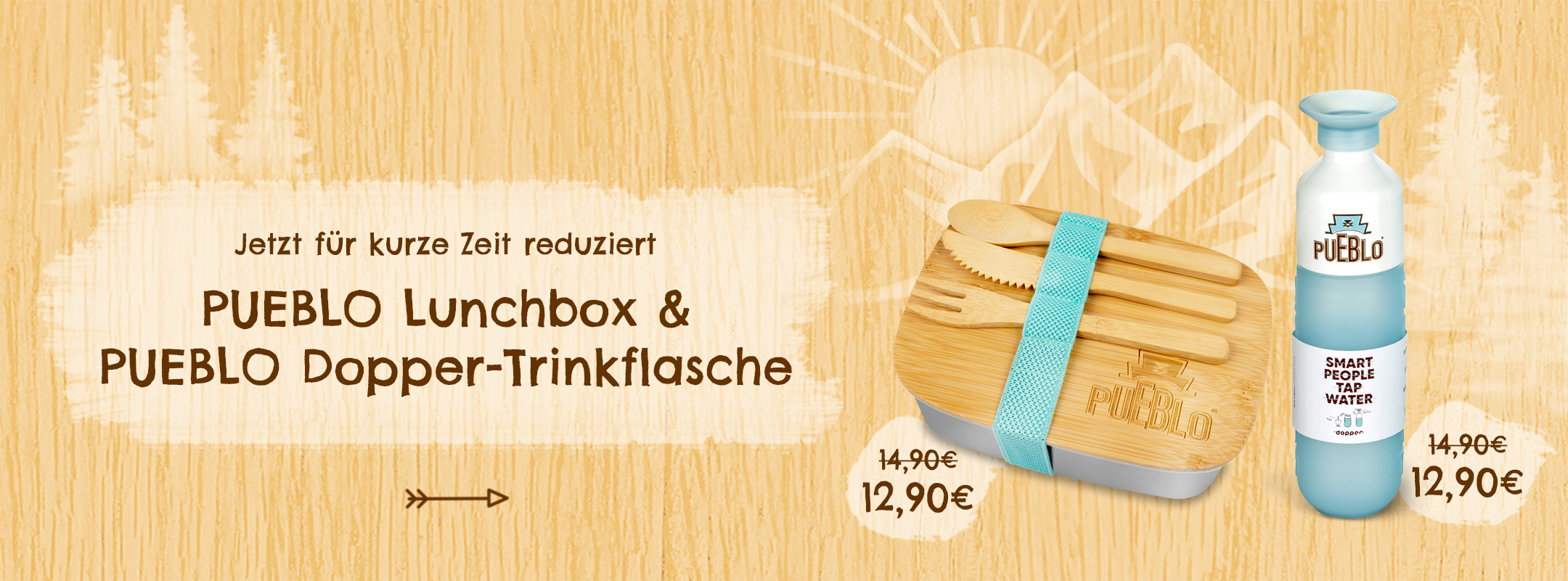 Frühlingsrabatte – Lunchbox und Dopper-Trinkflasche reduziert