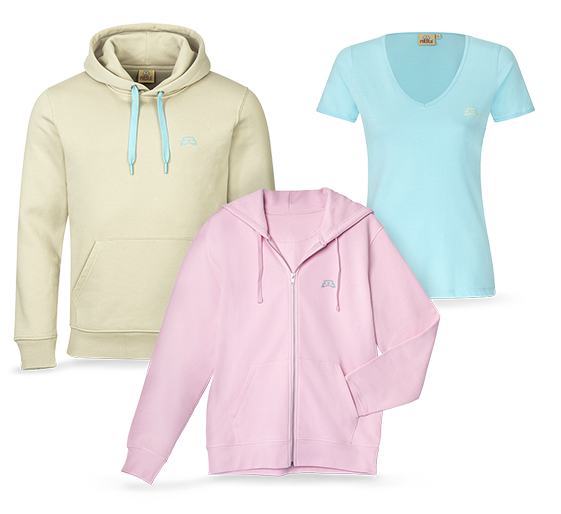PUEBLO Hoodie, PUEBLO Sweatjacke Pink und PUEBLO T-Shirt
